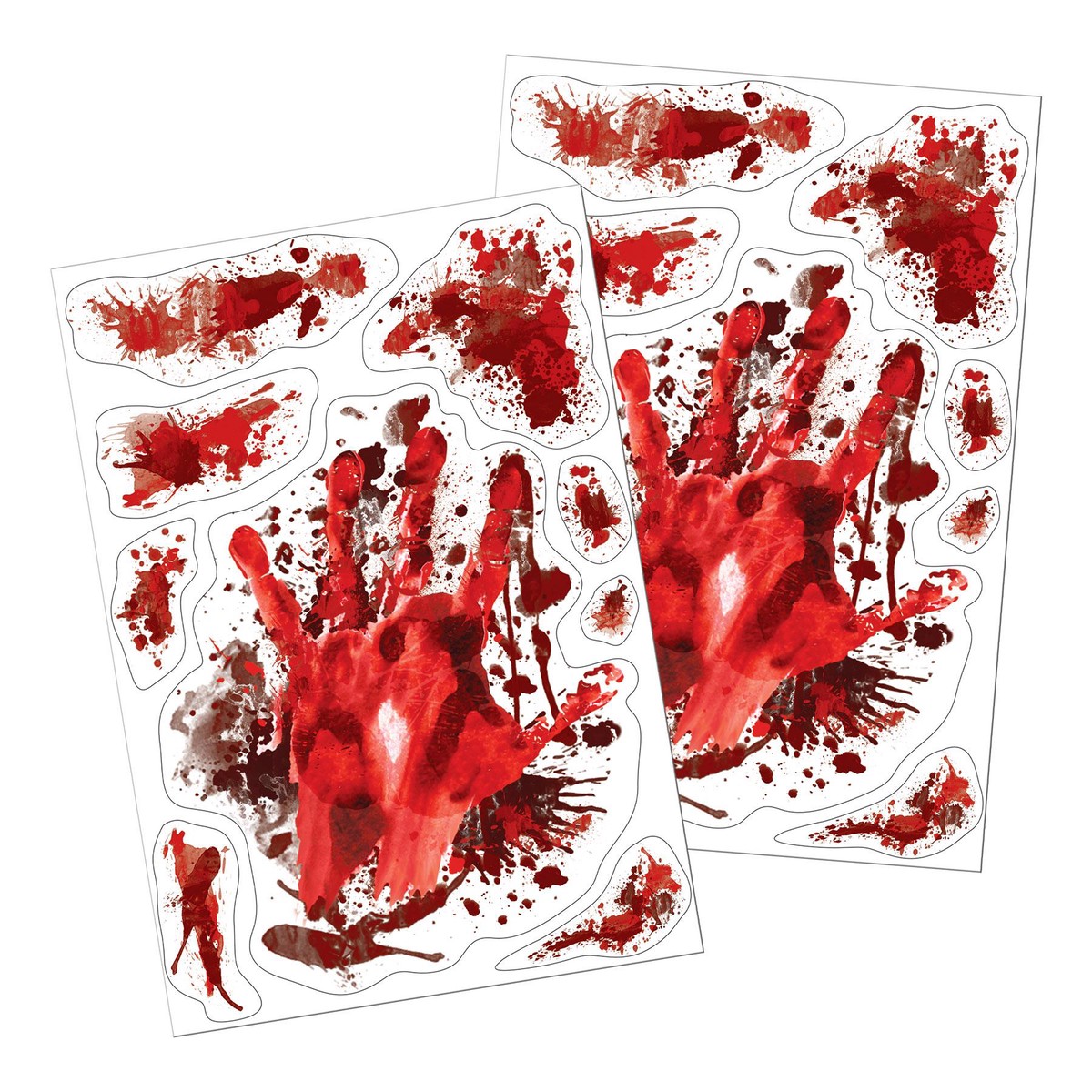 12 Pack Bulk Halloween Blood Splatter Clings