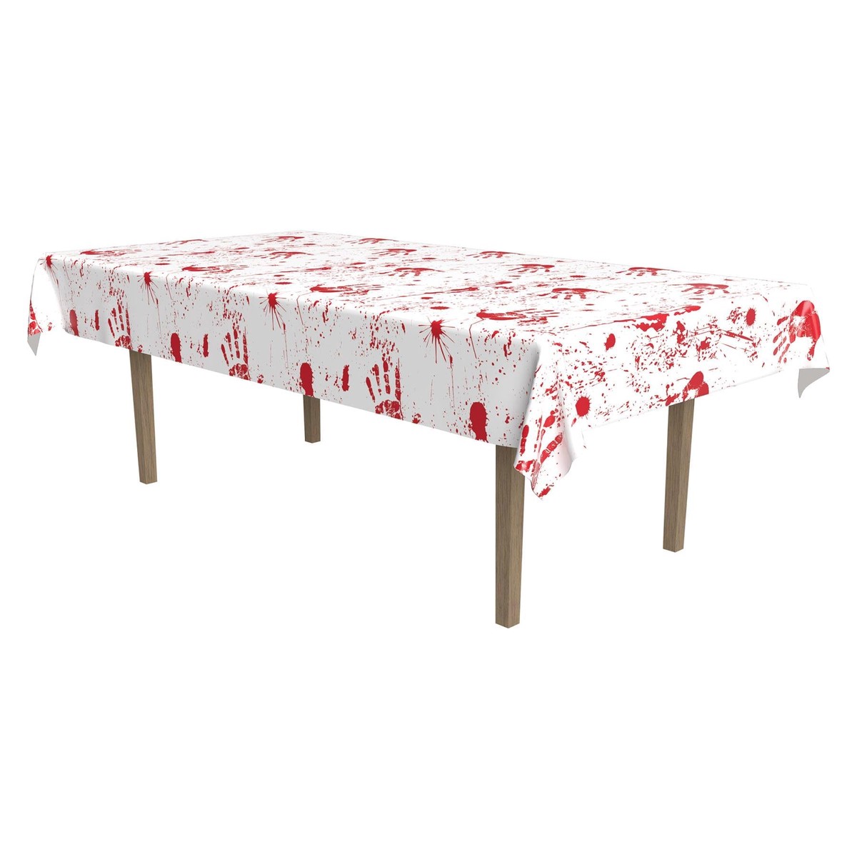 12 Pack Bulk Halloween Bloody Handprints Tablecover