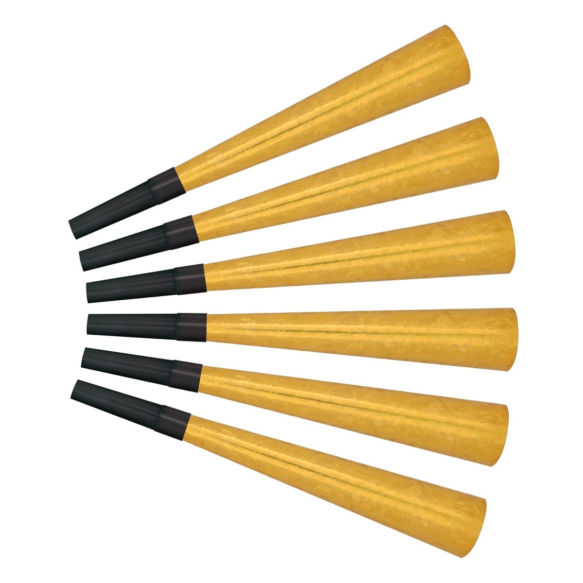 100 Pack Bulk Swingin' Gold New Years Party Horns