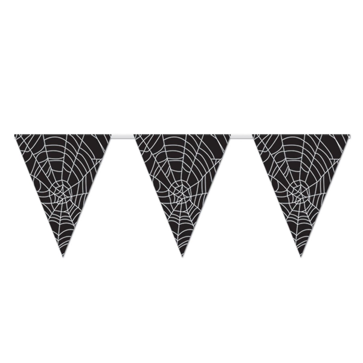 12 Pack Beistle Halloween Spider Web Pennant Banner