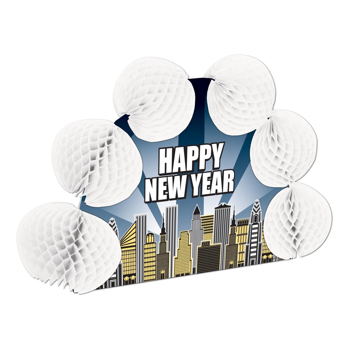 12 Pack Bulk Happy New Year 2-Sided Centerpiece