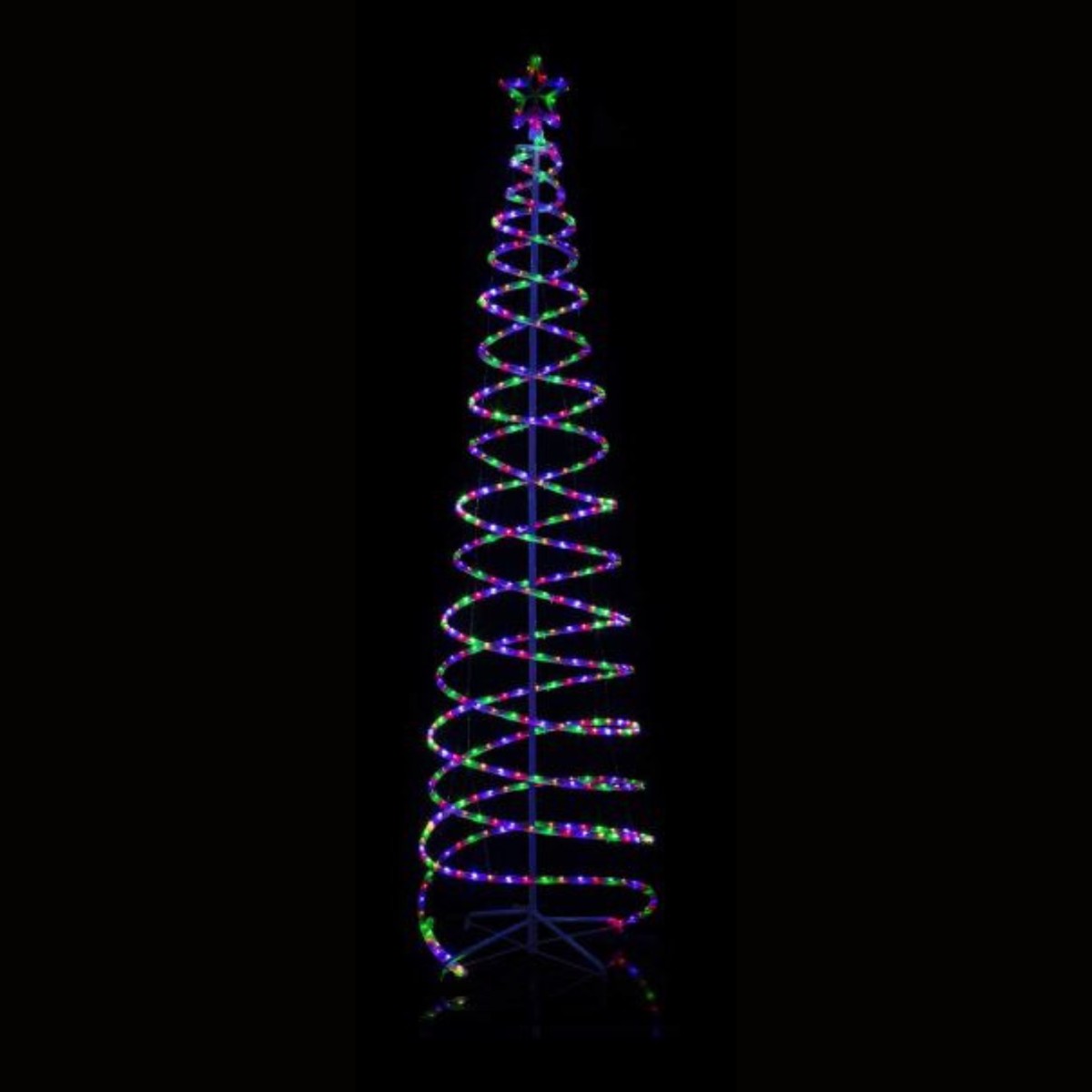 LED Double Spiral Tree Multicolour Lights 2.1m