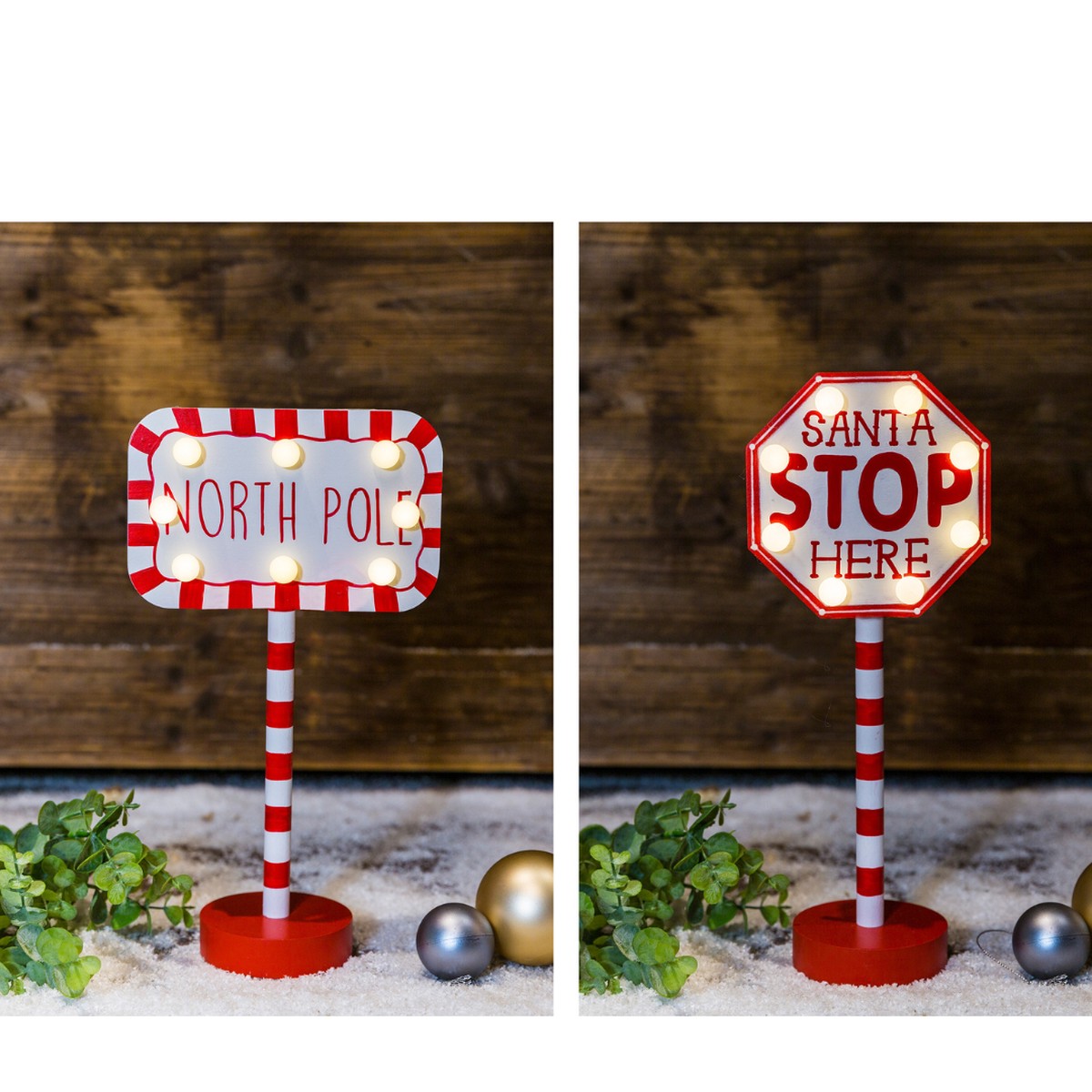 Light Up Stop Sign 30cm Assorted