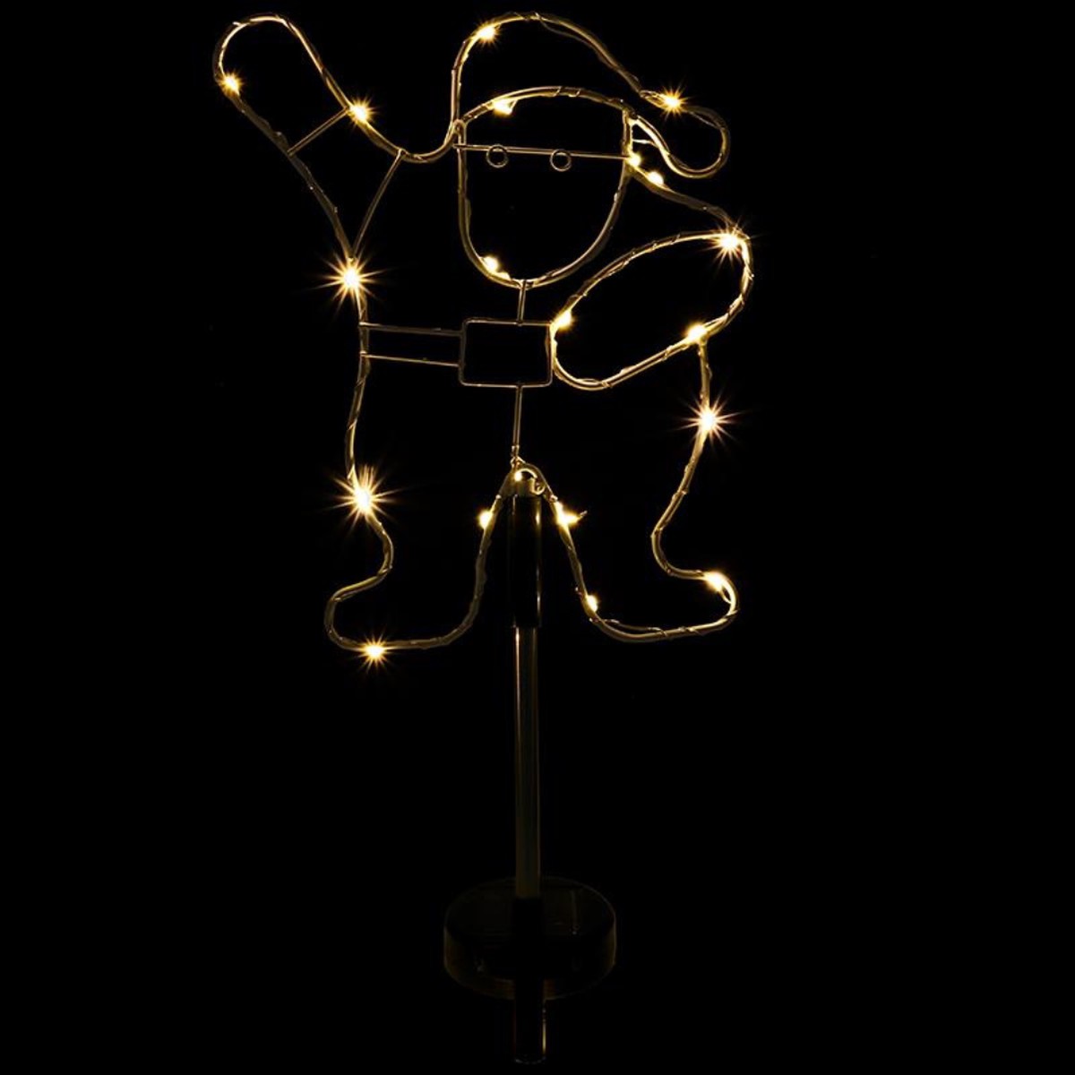 Stake Light Solar Silhouette Santa 20 LED 20x25x70cm Warm White 1 Function