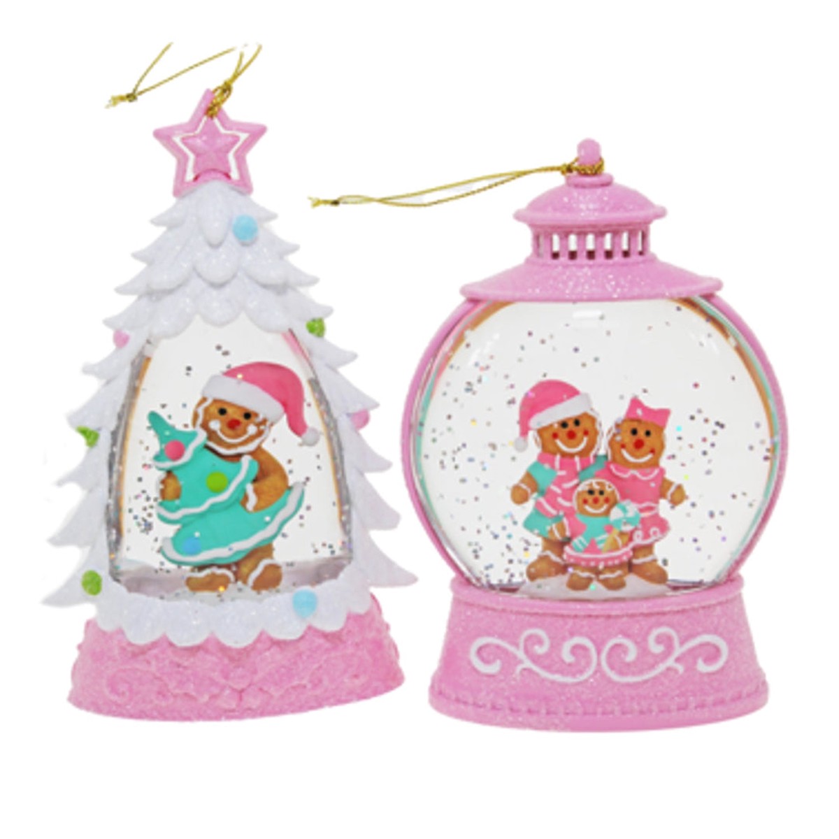 Candy Mini Lantern Ornaments 15.6cm Battery Operated 2 Assorted