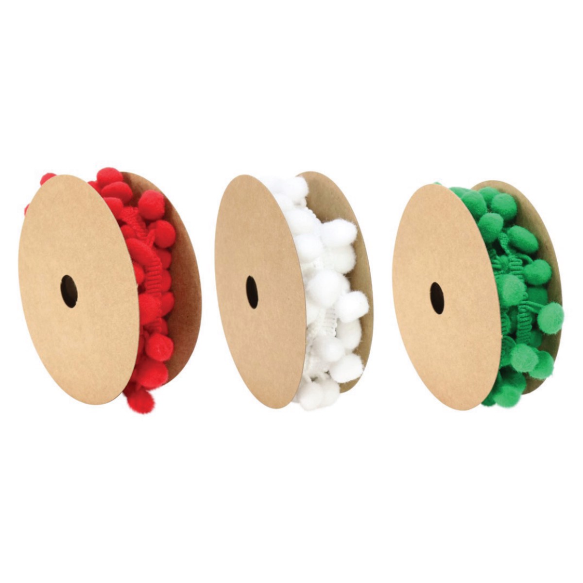Pom-Pom Ribbon 200cm Assorted