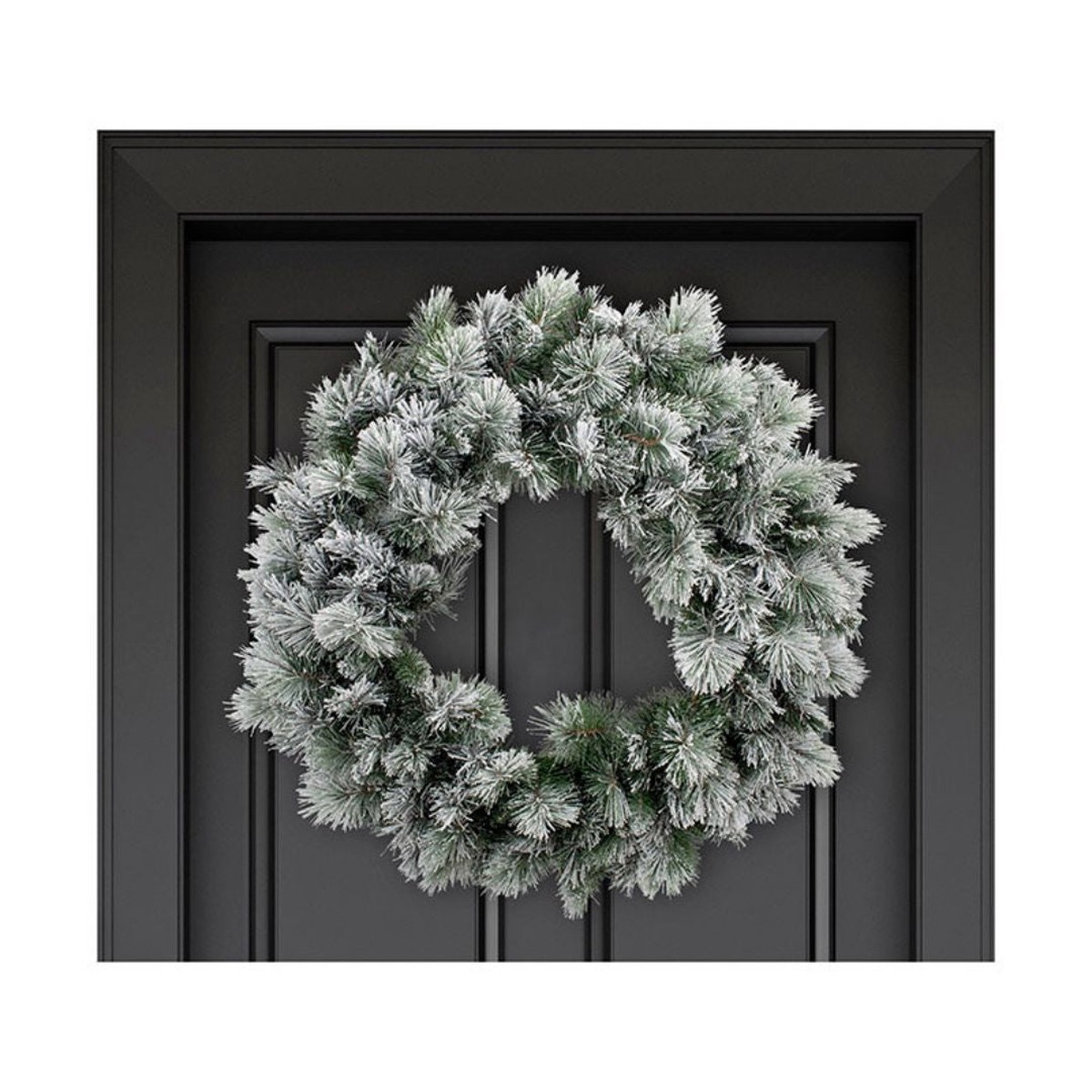 Christmas Wreath 60Cm Flocked Mix Pine