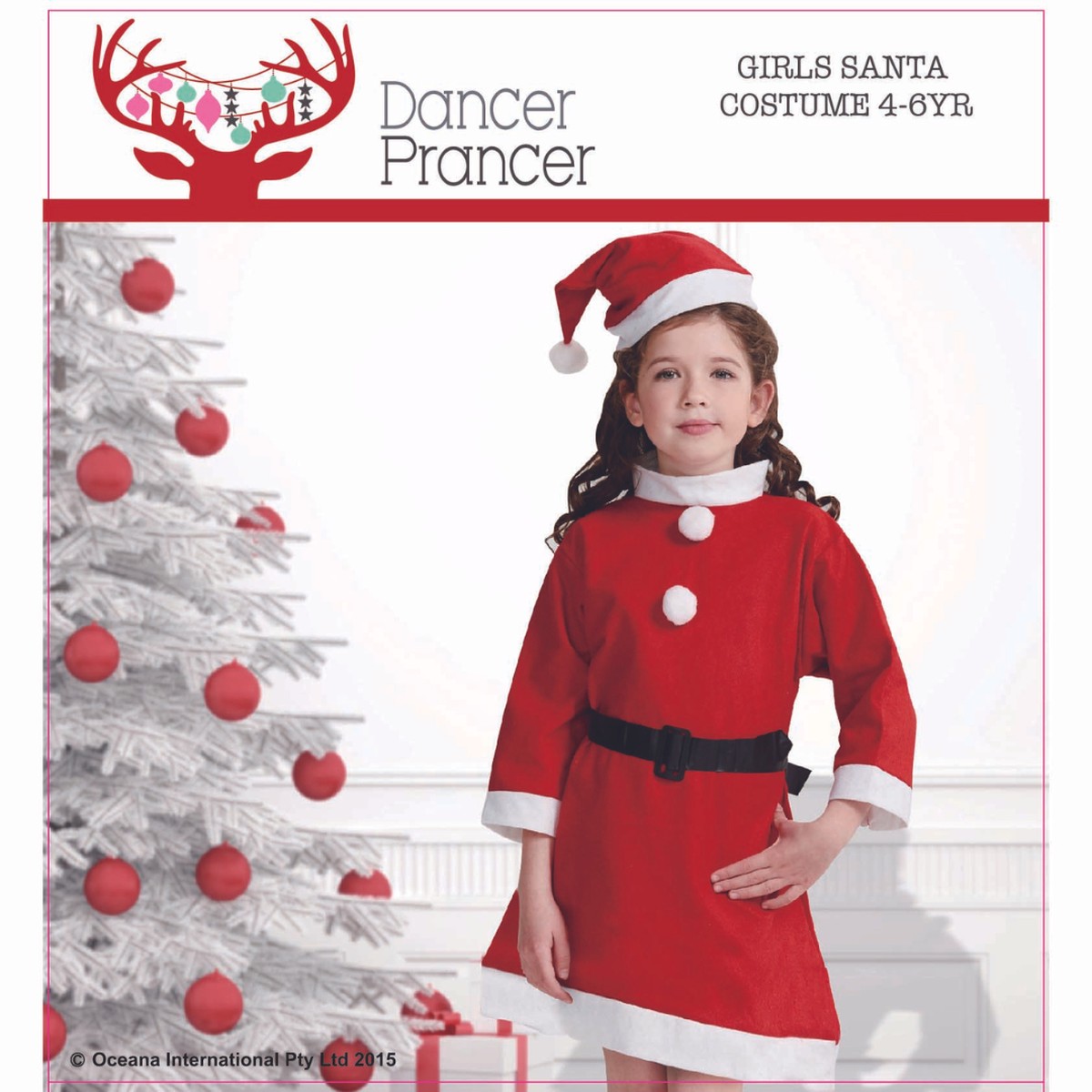 Girls Santa Costume - 4-6 Yrs