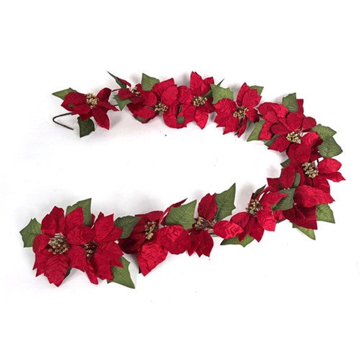 Garland Red Poinsettia 180cm