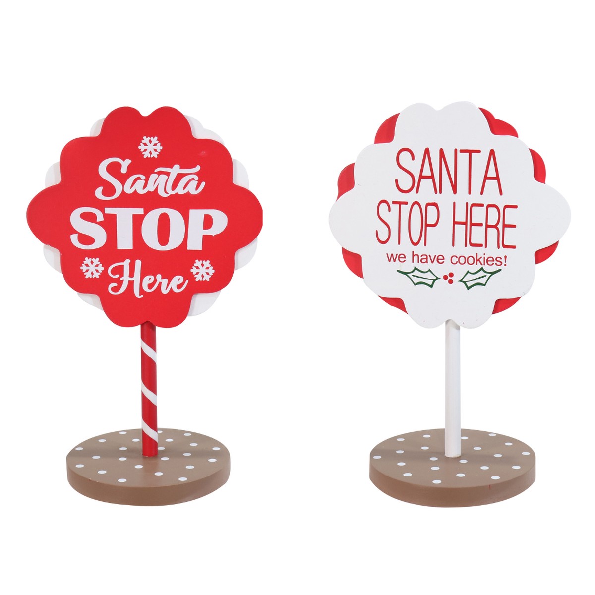 Santa Stop Table Sign Assorted
