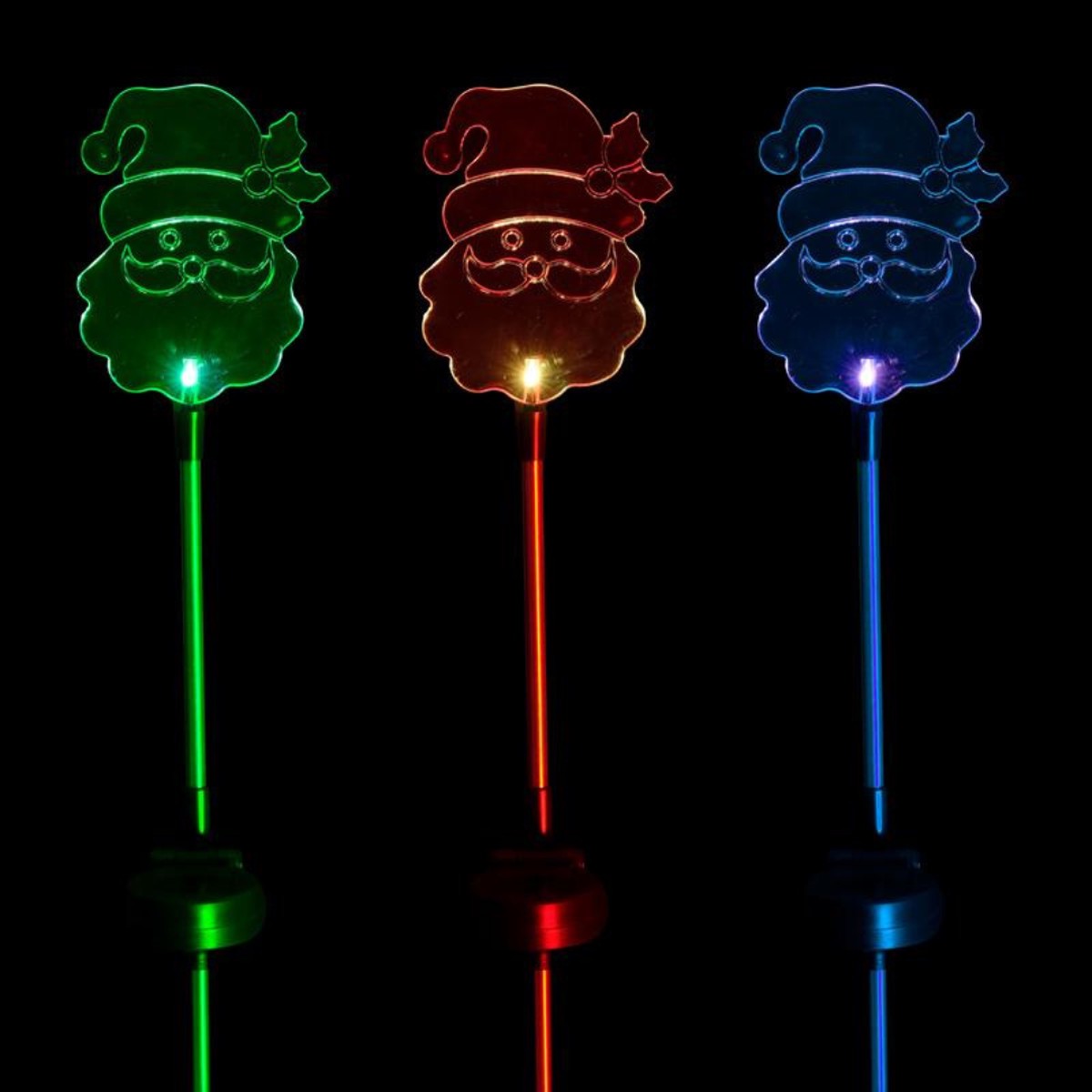 Stake Light Solar Santa 1 LED 14x10x80cm Multi Colour
