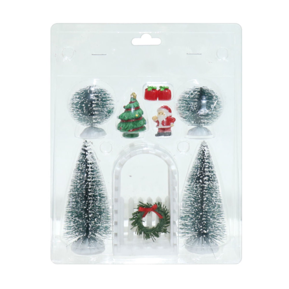 Christmas Decoration Scene with Gate 9pc