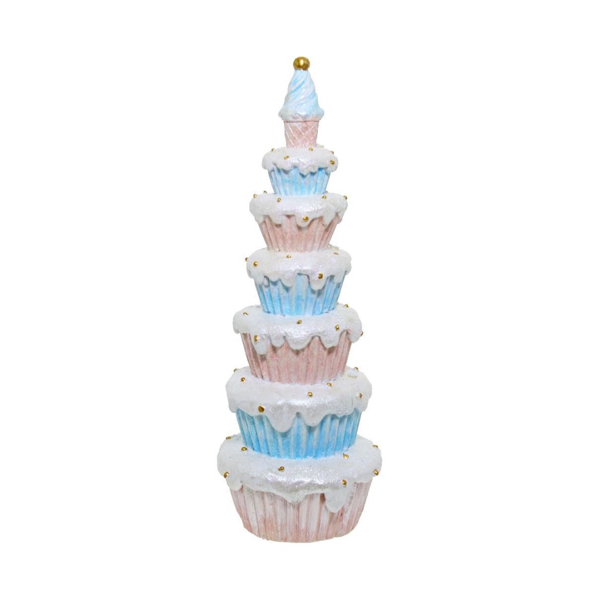 19Cm Pink/Blue Cupcake Tree