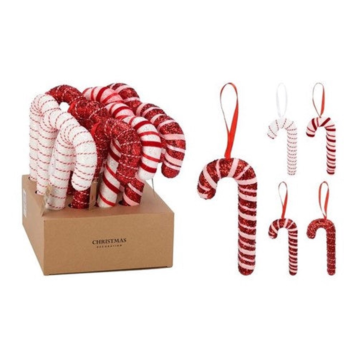 Candy Cane 32cm Hang Deco 4 Ast