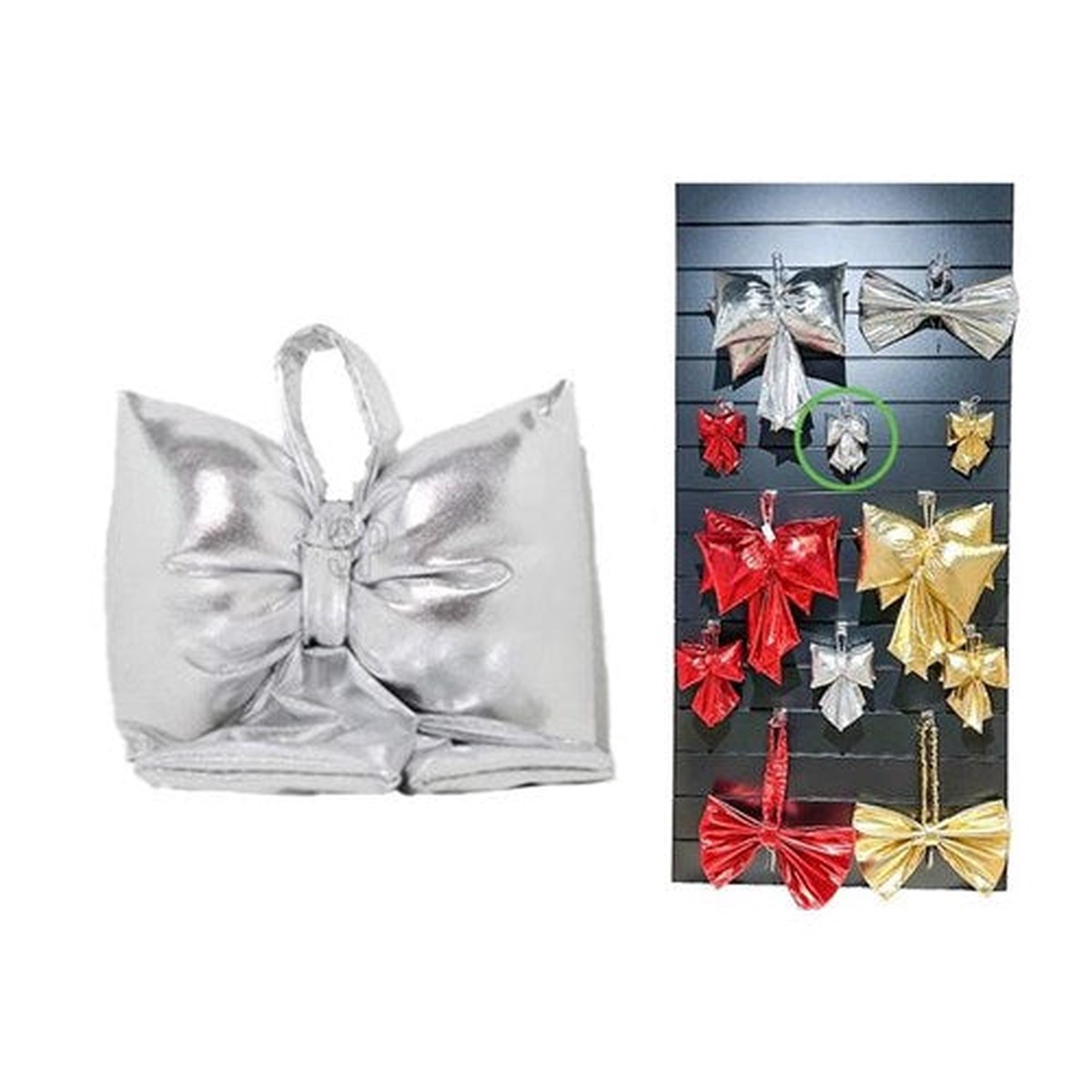 Bow 13X20cm Silver