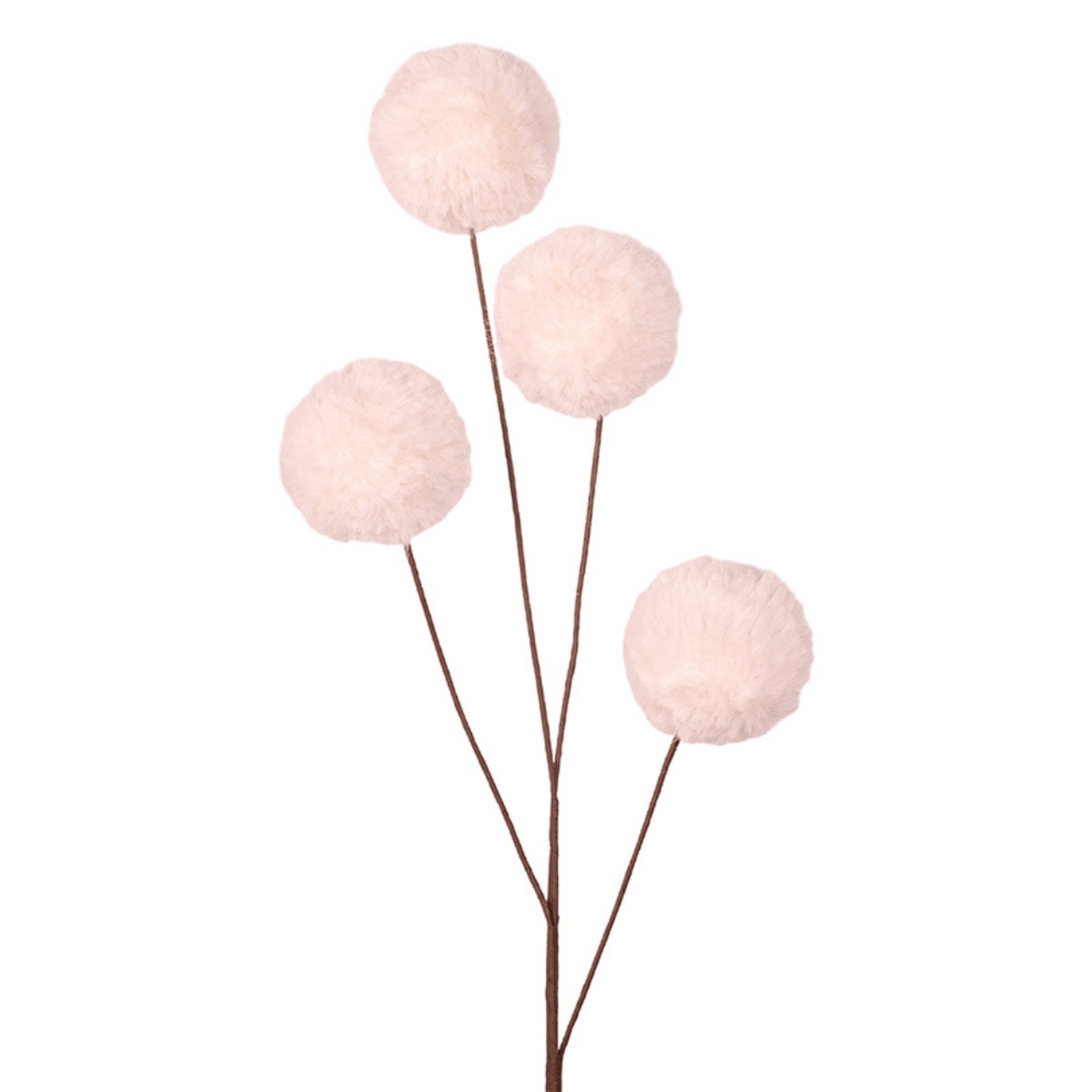 4 Snowball Stem 4x7cm Balls 50cm Stem