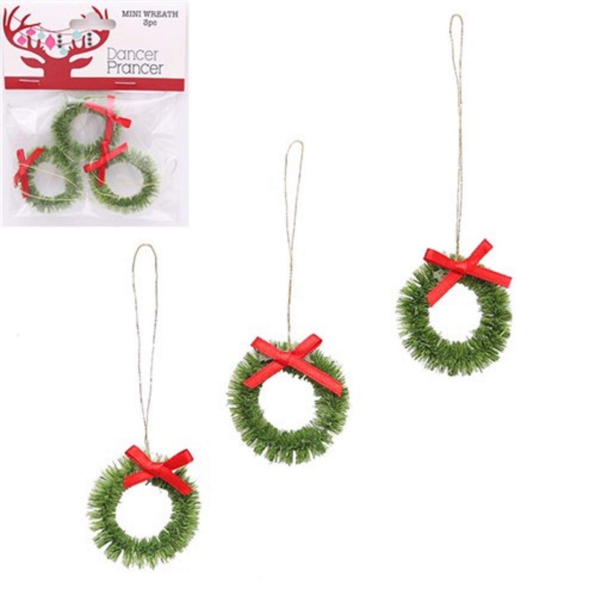 3Pc Mini Wreath 4Cm