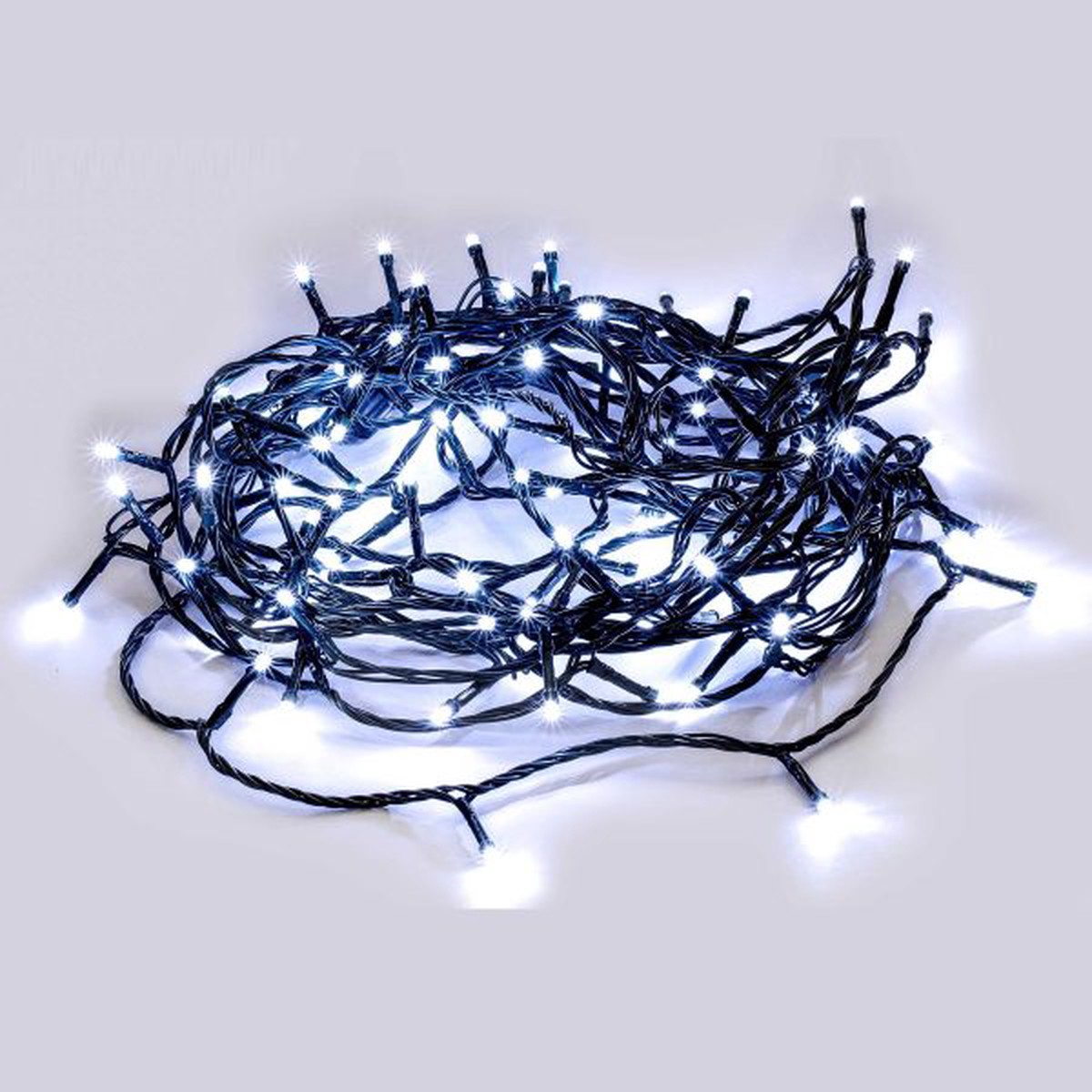 360 LED Fairy Light Chain - Dark Green Cable - Connectable - White