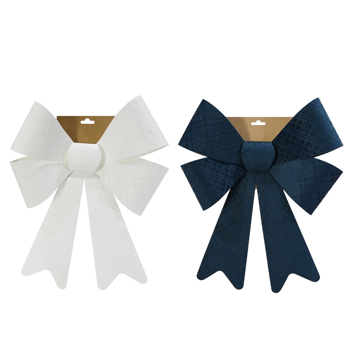 Winter Bow Embossed Velvet Asstd 38x50cm
