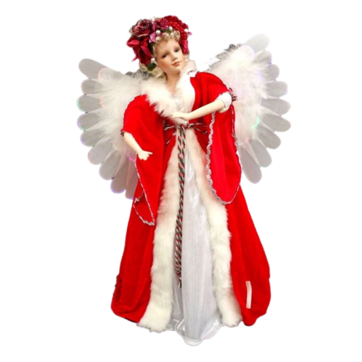 Angel with Fabric Optic Wings and Movement