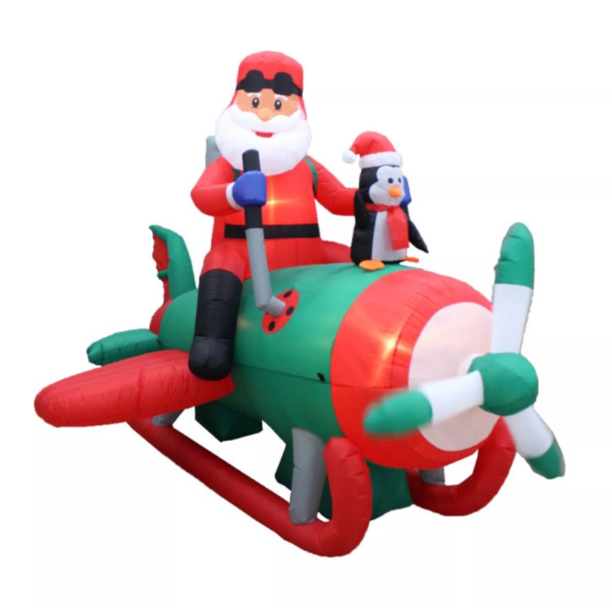 Inflatables Santa Driving Plane 240cmL