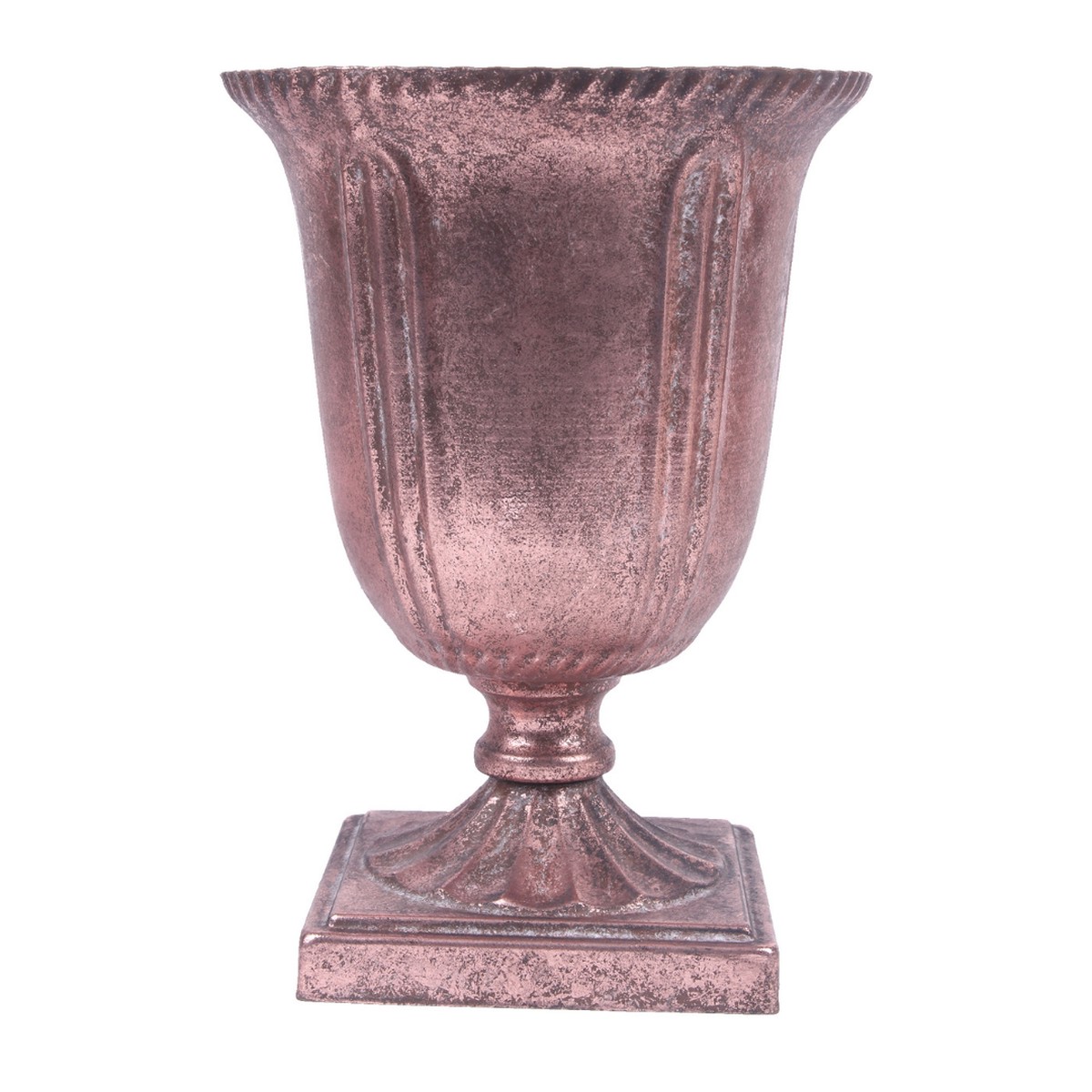 Antique Rose Gold Metal Planter D15.5x21.5cm