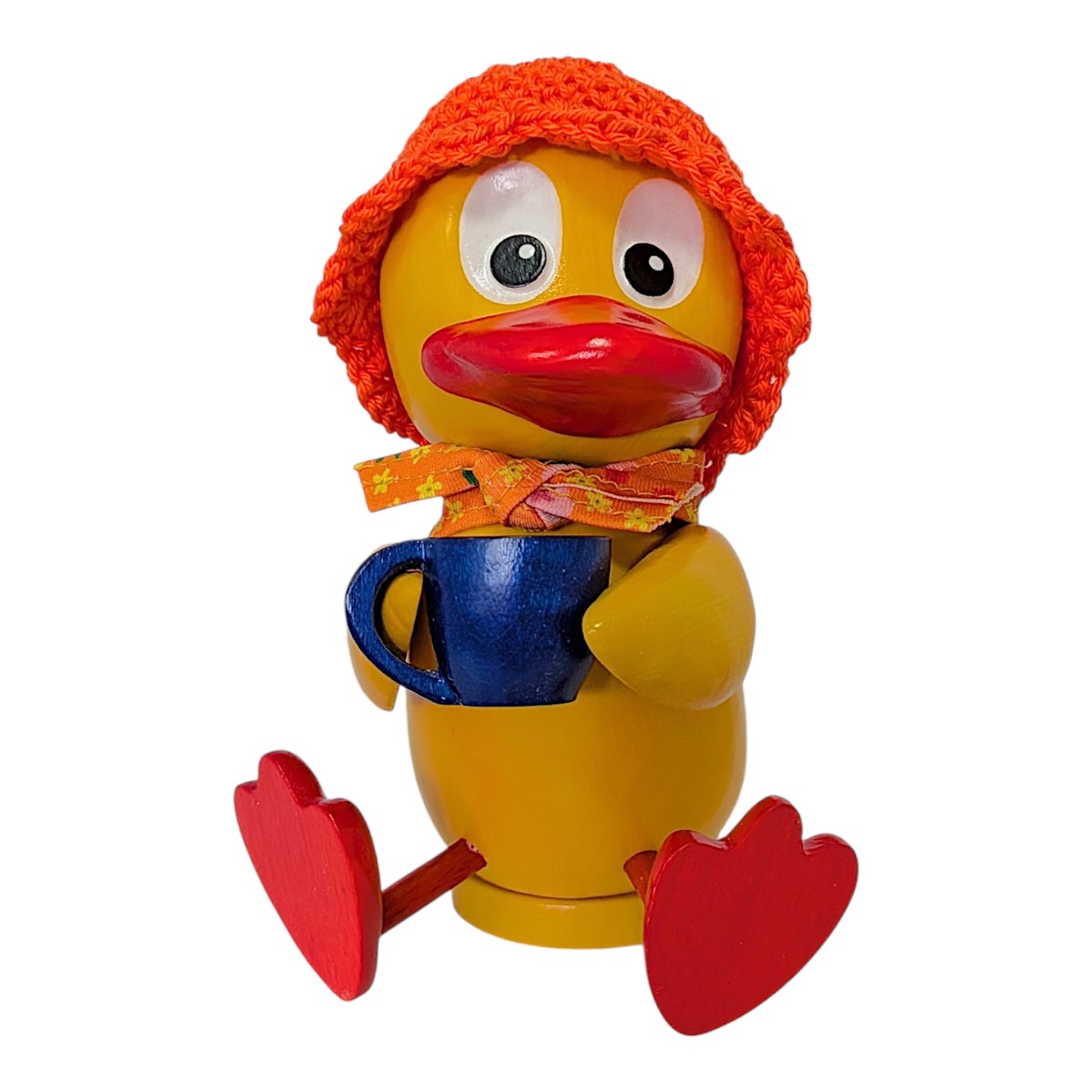 Incense smoker figure Schnatterinchen with teacup