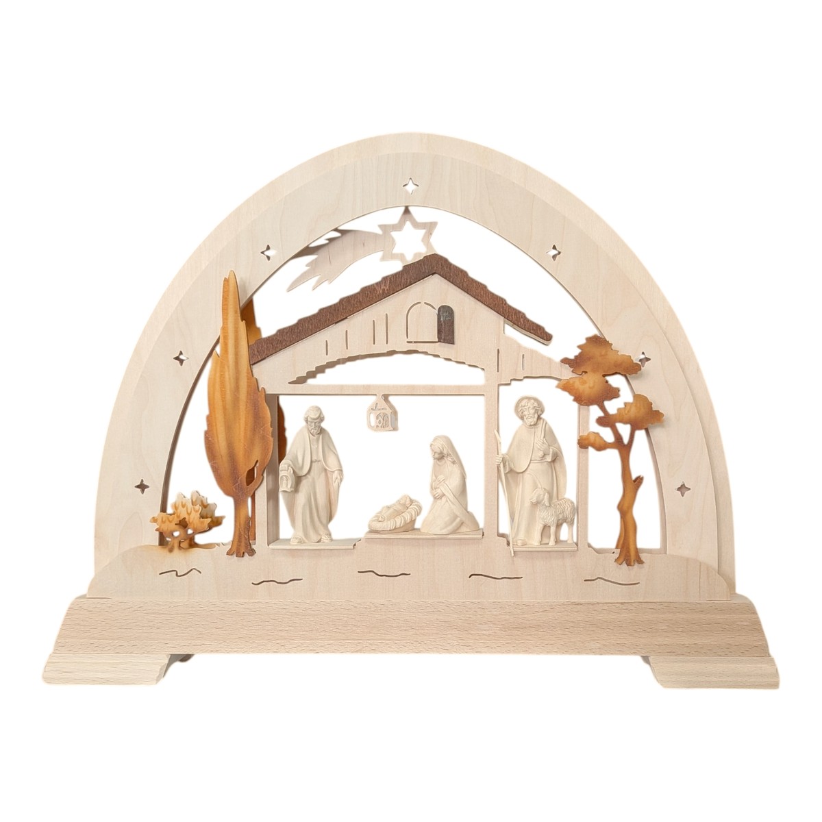 LED archway Nativity scene