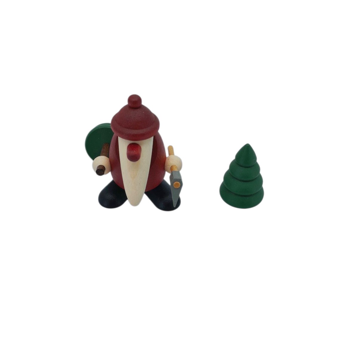 Santa Claus with axe and trees, miniature set 9