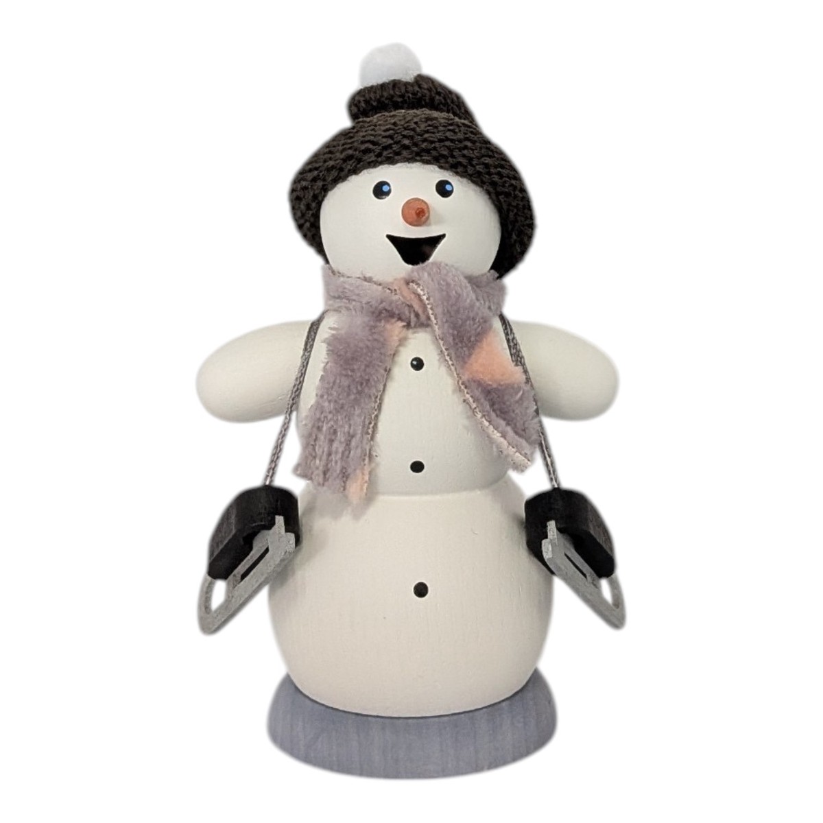 Snowman incense smoker with ice skates