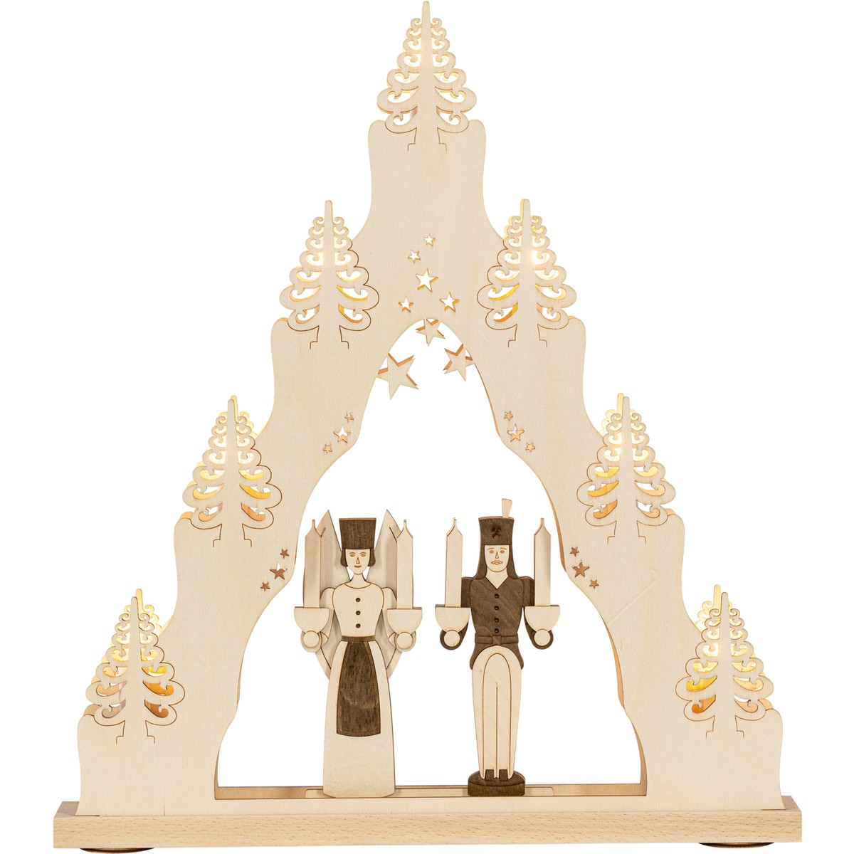 Angel and miner candle holder, 7 lights