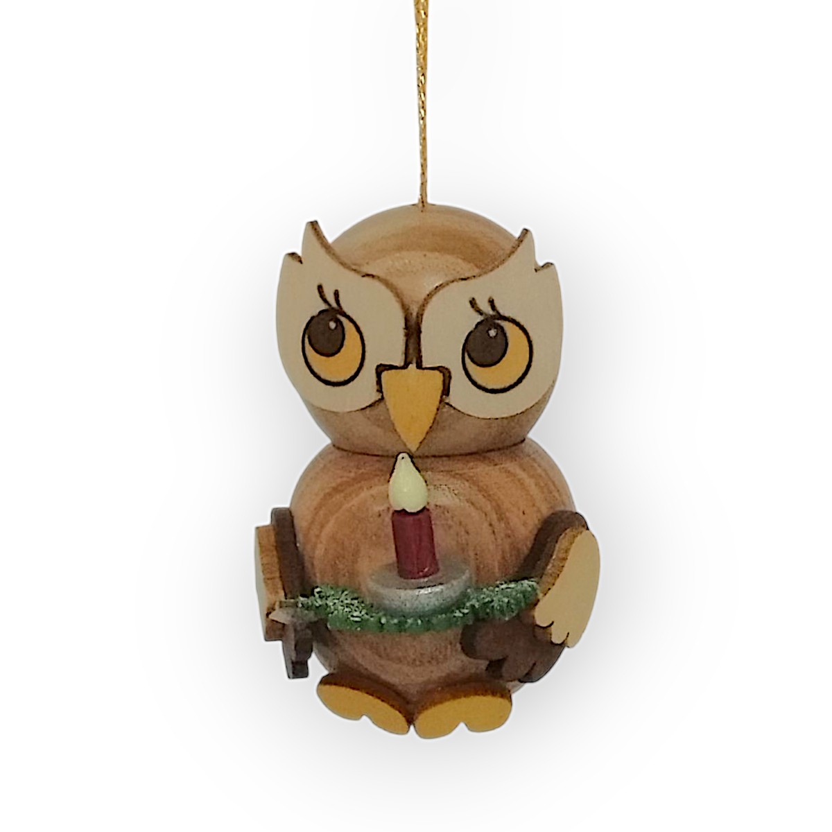 Hanging owl child with candle