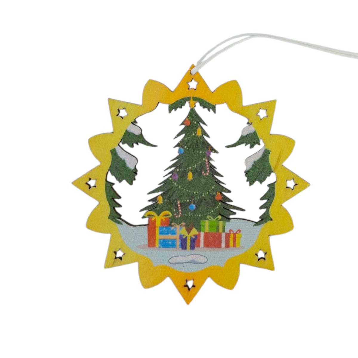Erzgebirge tree curtain christmas tree, colored