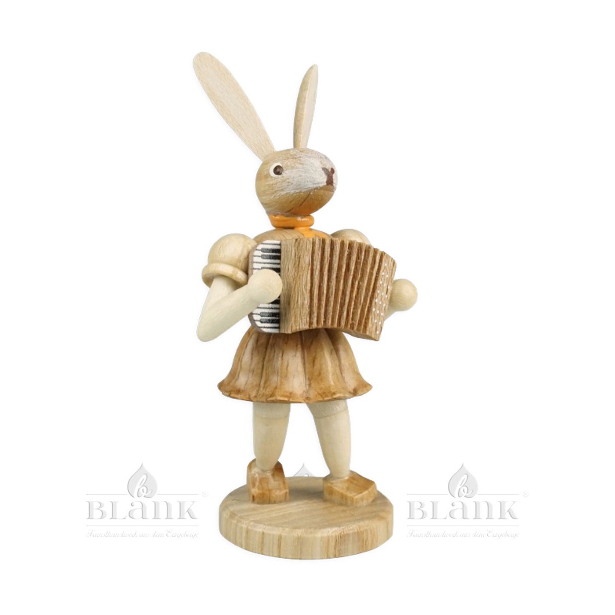 Blank Easter Bunny with Accordion, natural