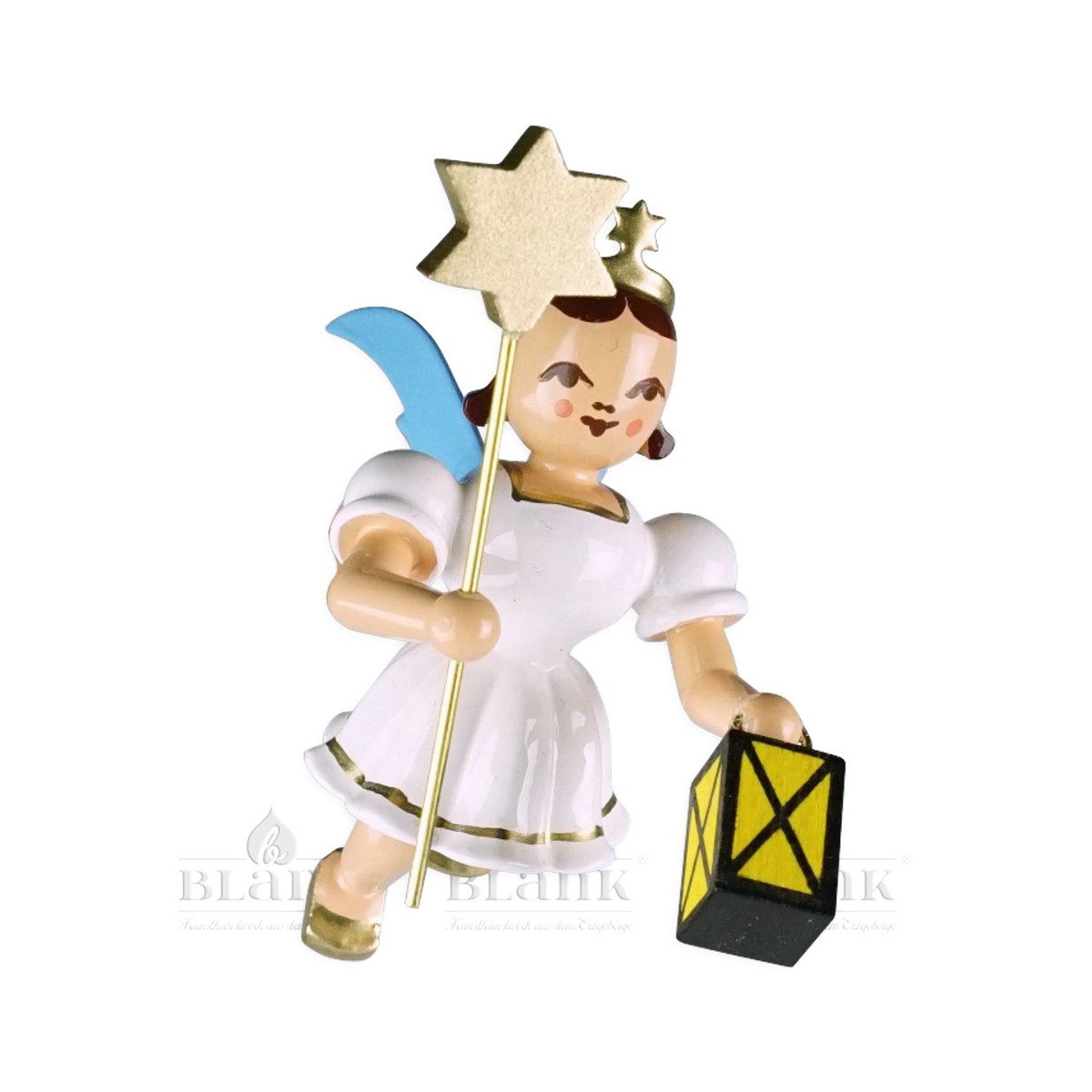 Blank Floating Angel with Lantern and Star, colored