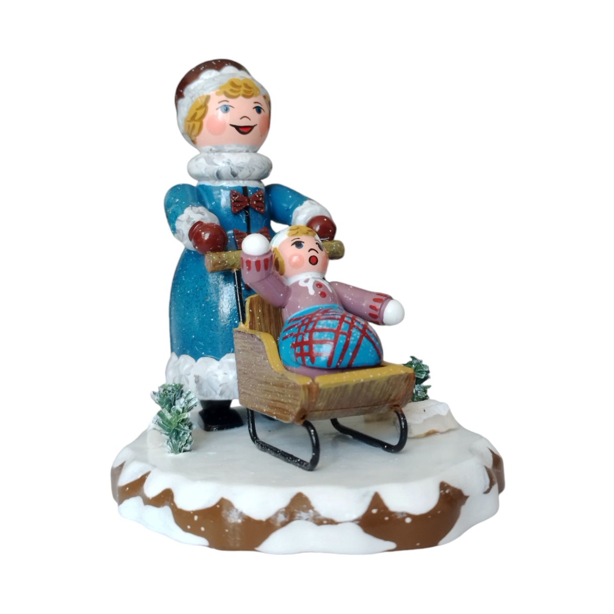 Hubrig Winter Child Girl with childrens sledge