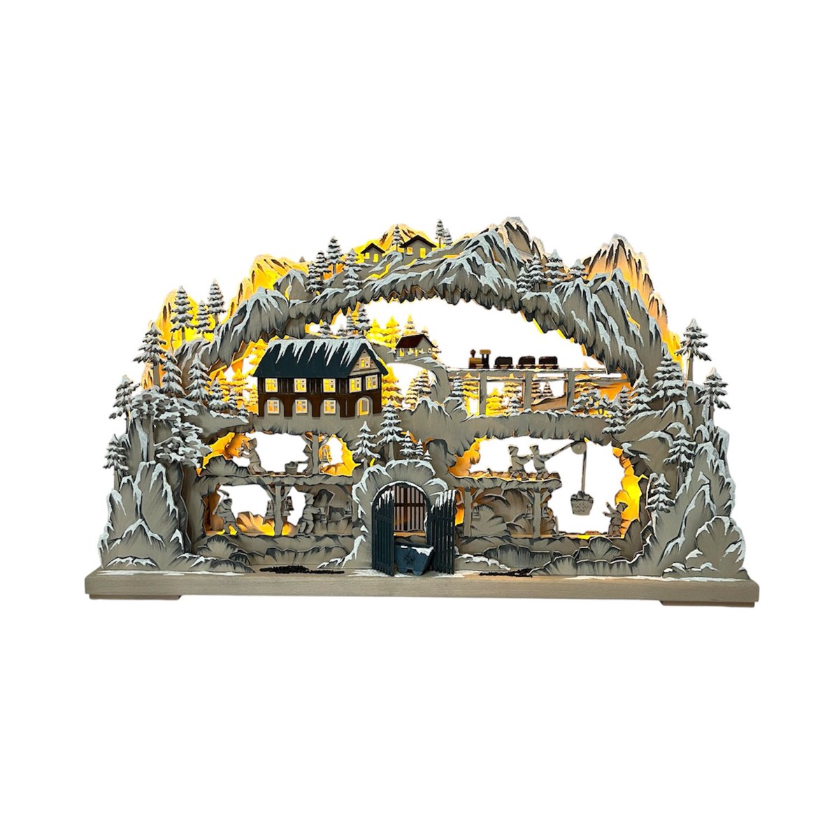 3D candle arch mining with hoarfrost