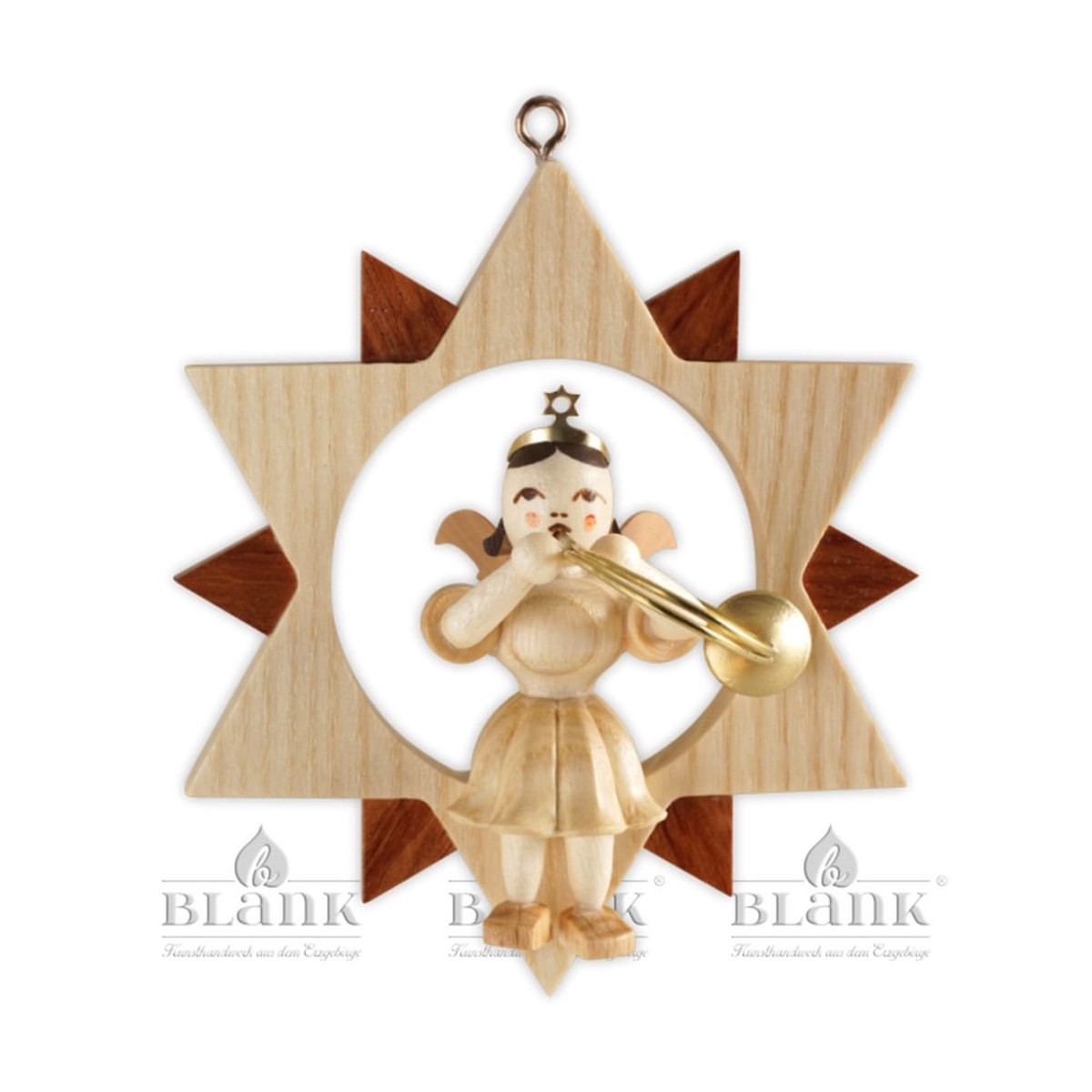 Blank short skirt angel in the star with alto horn