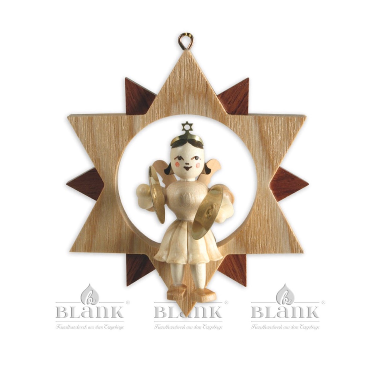 Blank short skirt angel in the star with cymbals