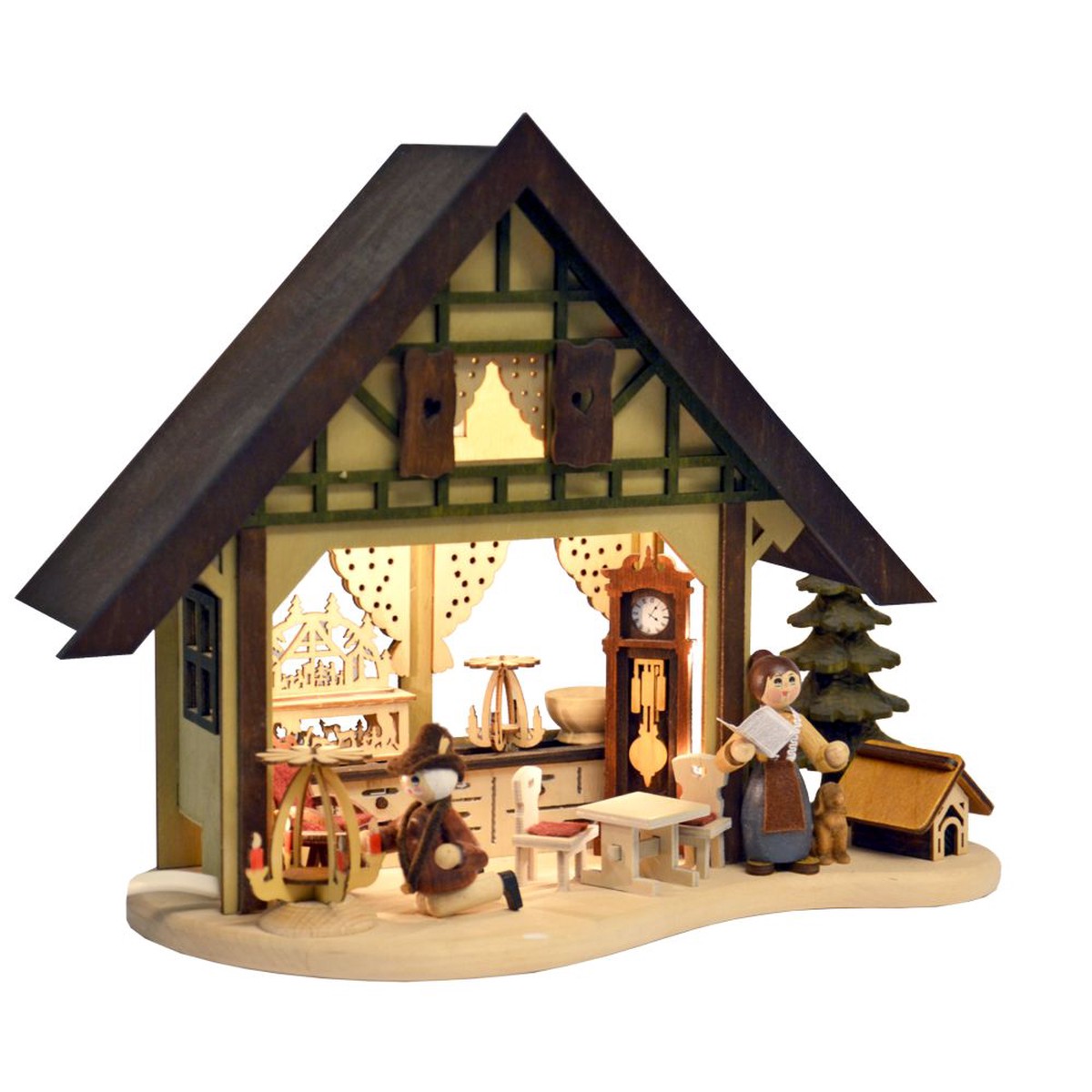 Light house half-timbered house Christmas room, LED