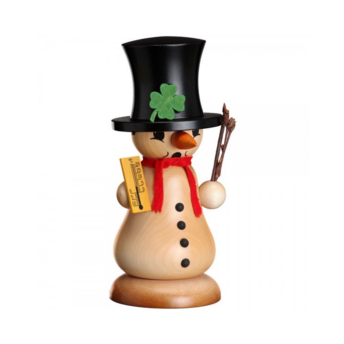 Smoking man snowman Schmelzi with bird, natural
