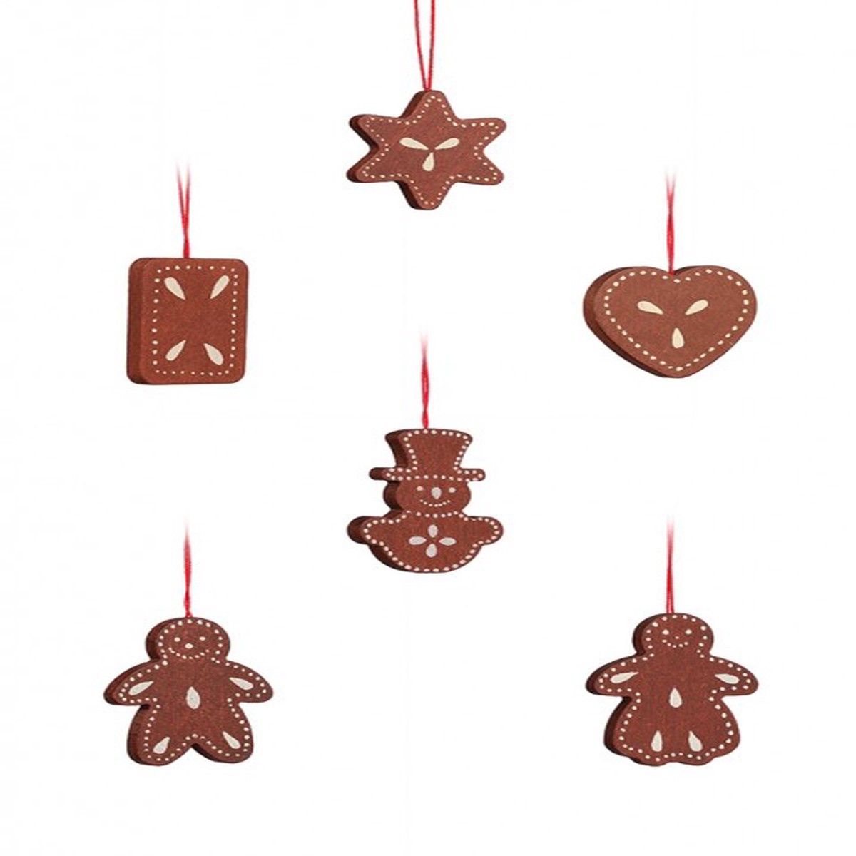 Tree curtain mini gingerbread assortment, brown