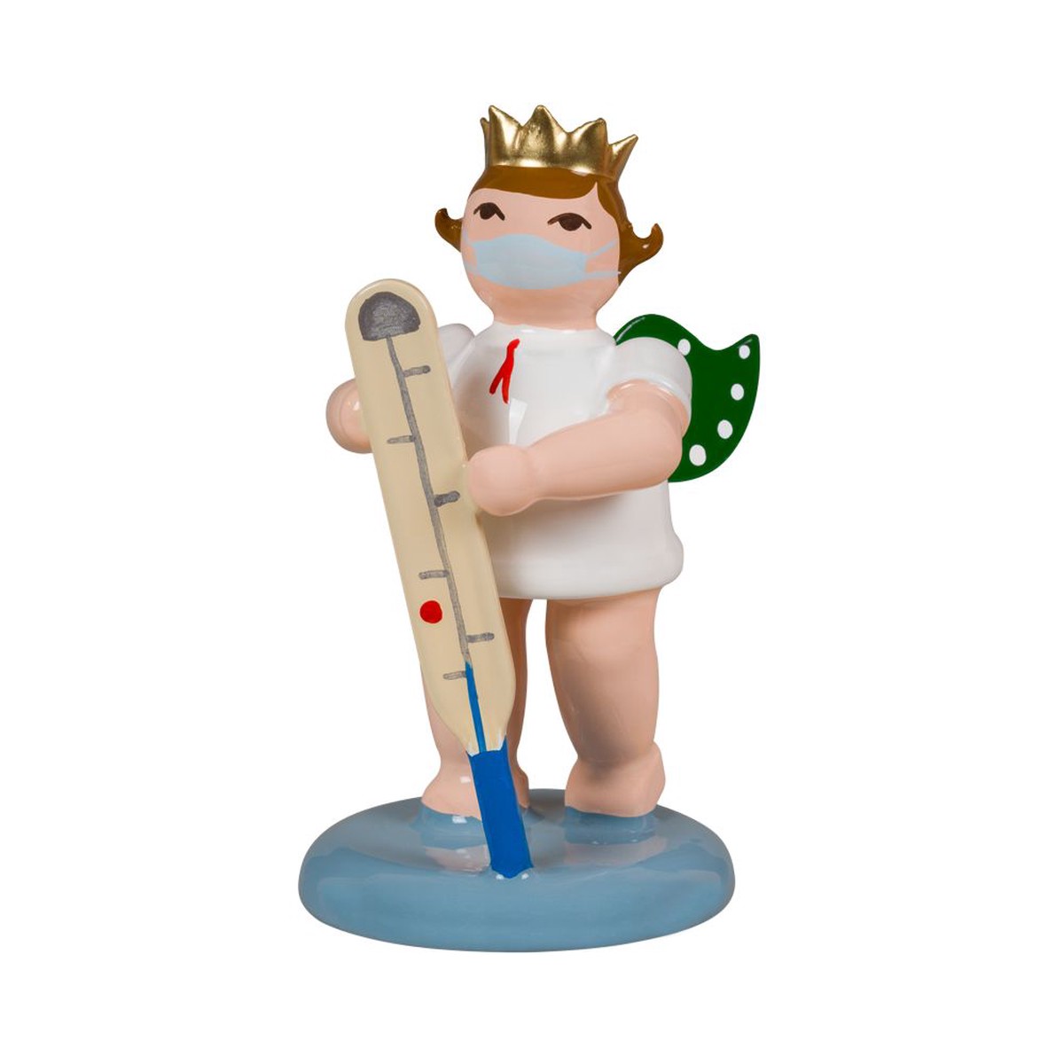 angel with clinical thermometer, with crown