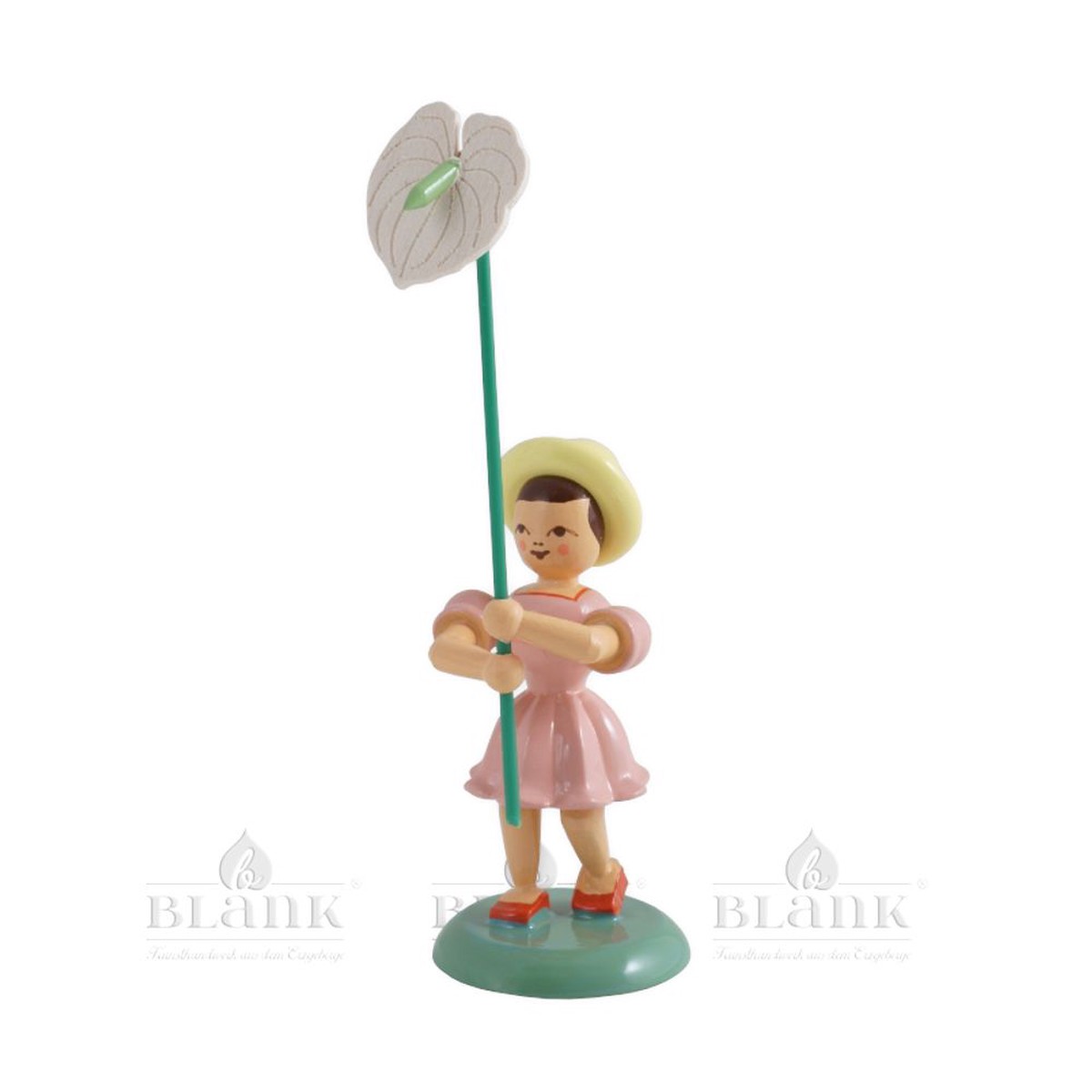 Blank flower child with anthurium, colored