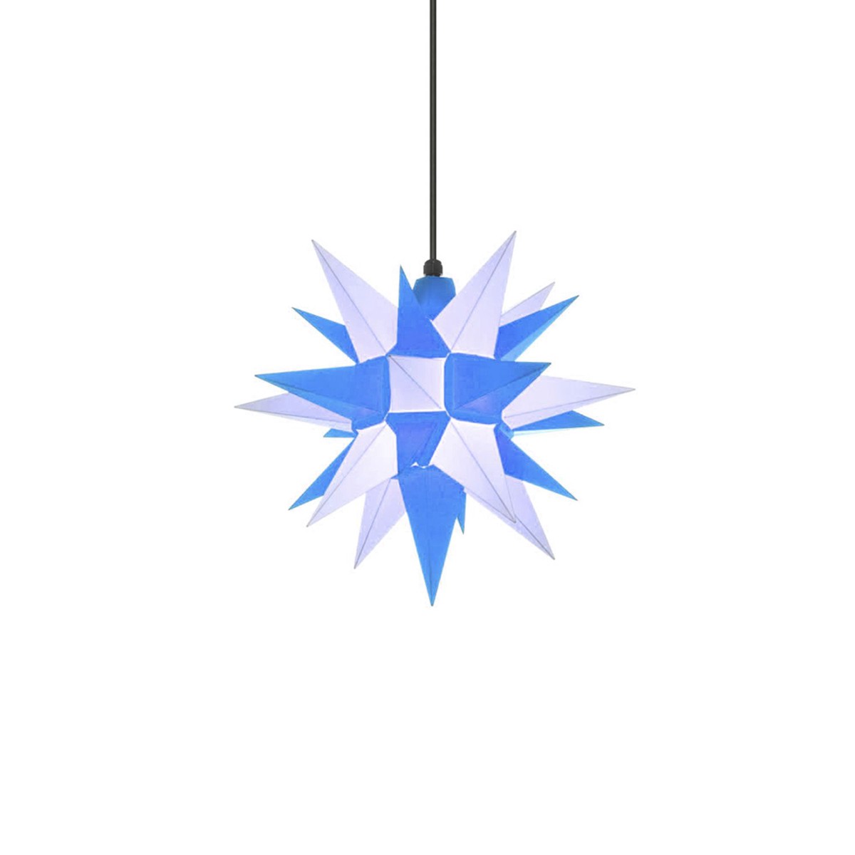 Moravian Star, plastic A4 blue / white