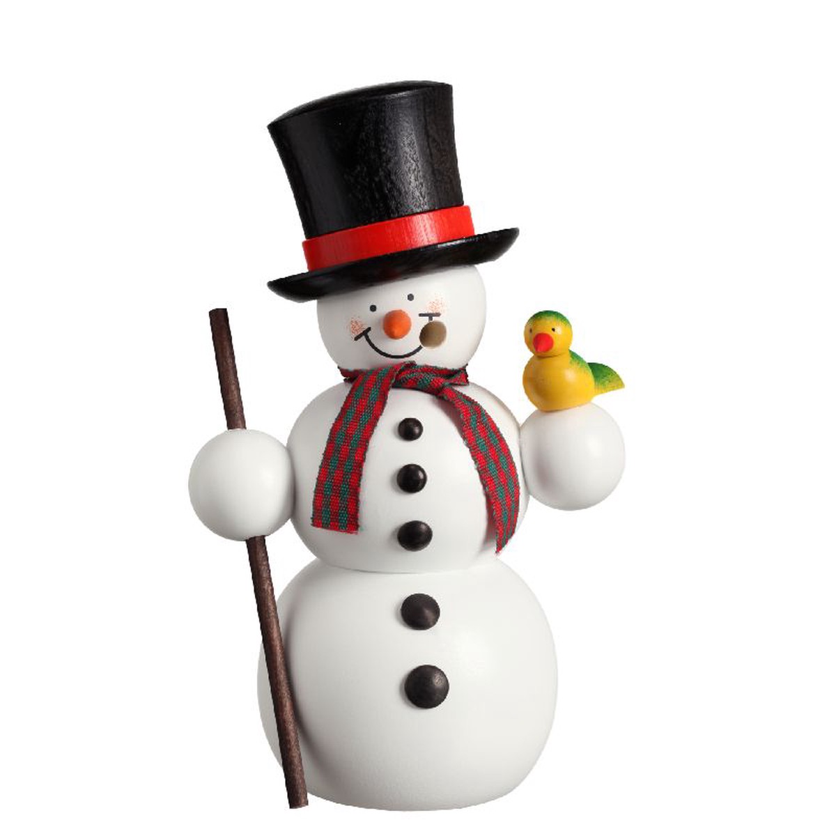 Incense figure snowman with bird