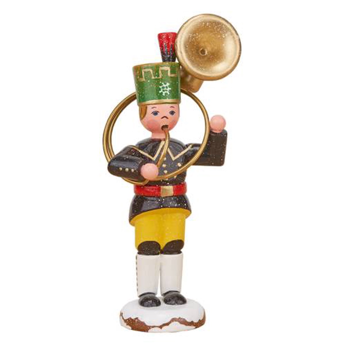 Winter child miner with sousaphone