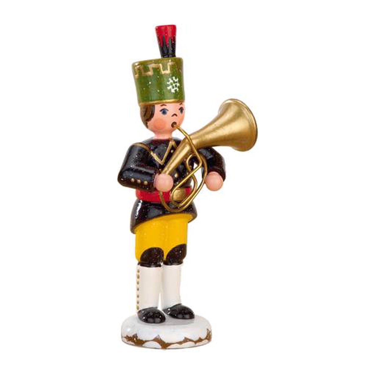 Winter child miner with tenor horn