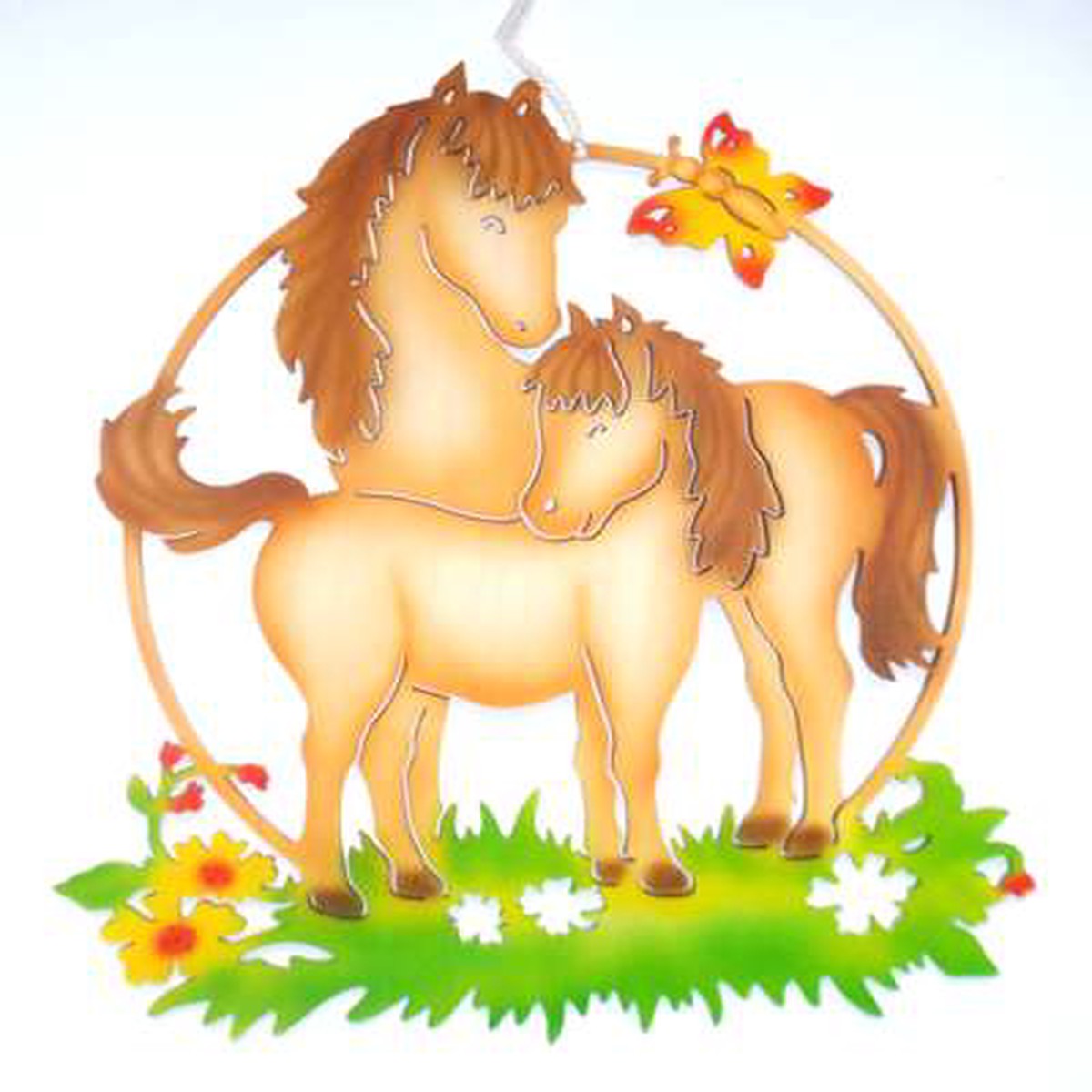 Window Picture Horses, colored