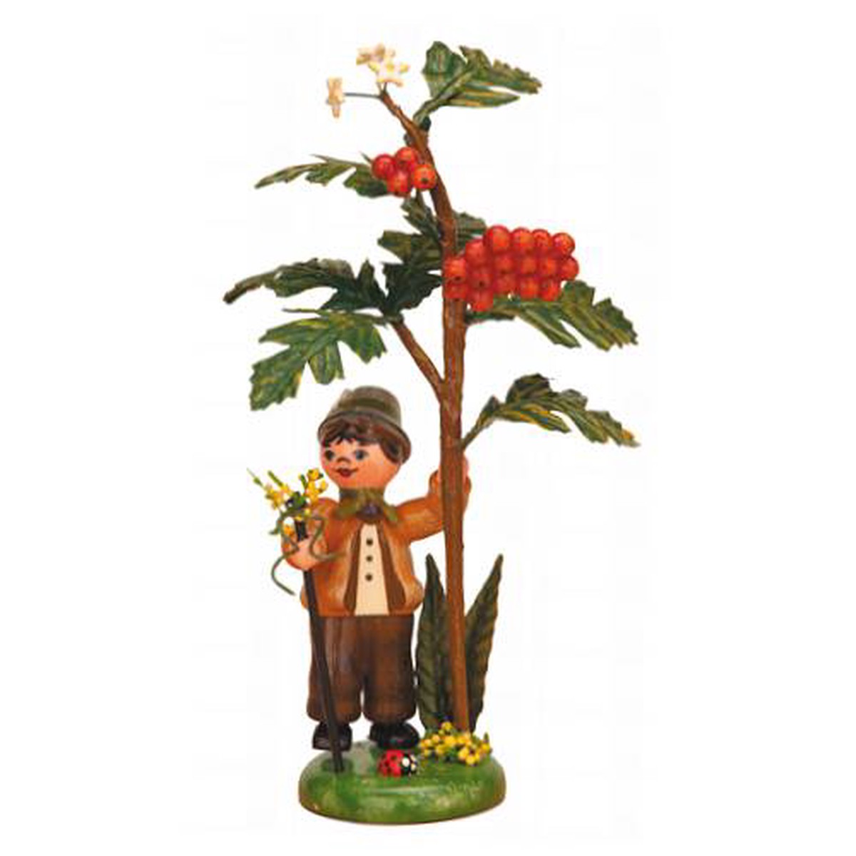 Autumn Kid Boy with Rowanberry